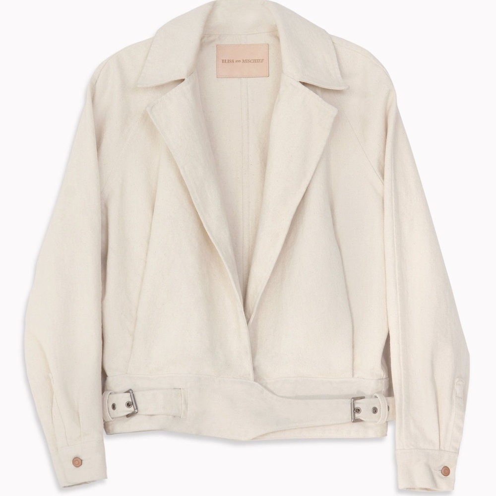 Bliss and Mischief Denim Moto Jacket